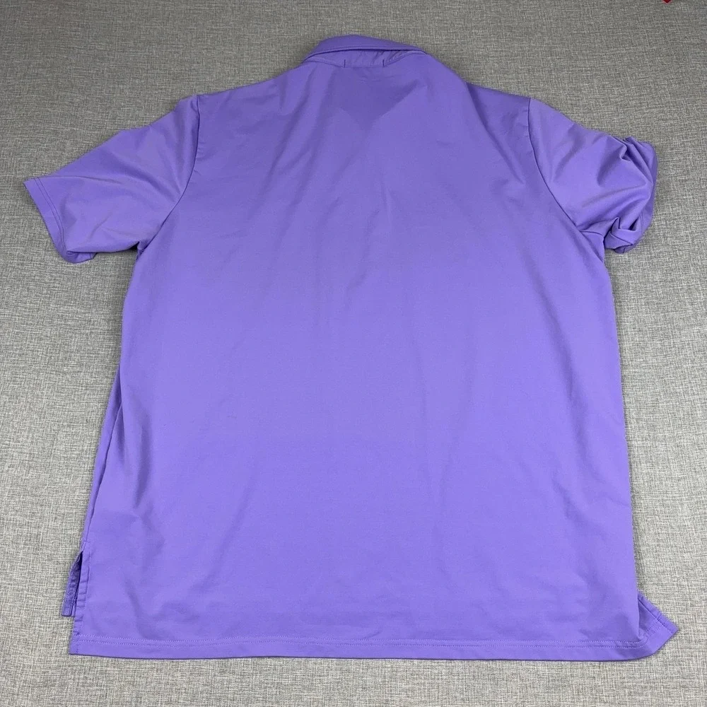 RLX Ralph Lauren Polo Shirt Mens 2XL Purple TwinEagles Golf Short Sleeve